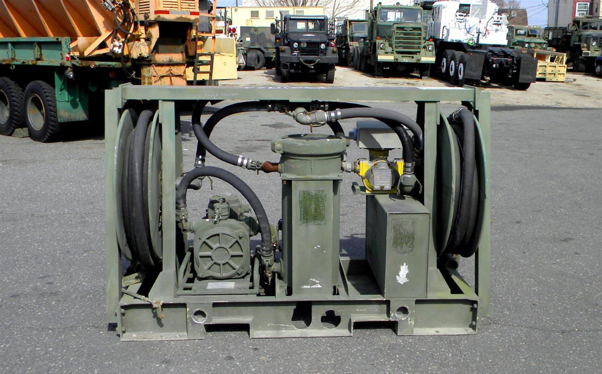 Aluminum Skid Mounted Fuel Pump Unit, 24 Volt DC, Dual Outlet, 50 GPM